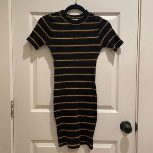 Zara striped bodycon dress
